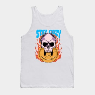 STAY COZY, Skulls Fiery Bite on Smile Tank Top